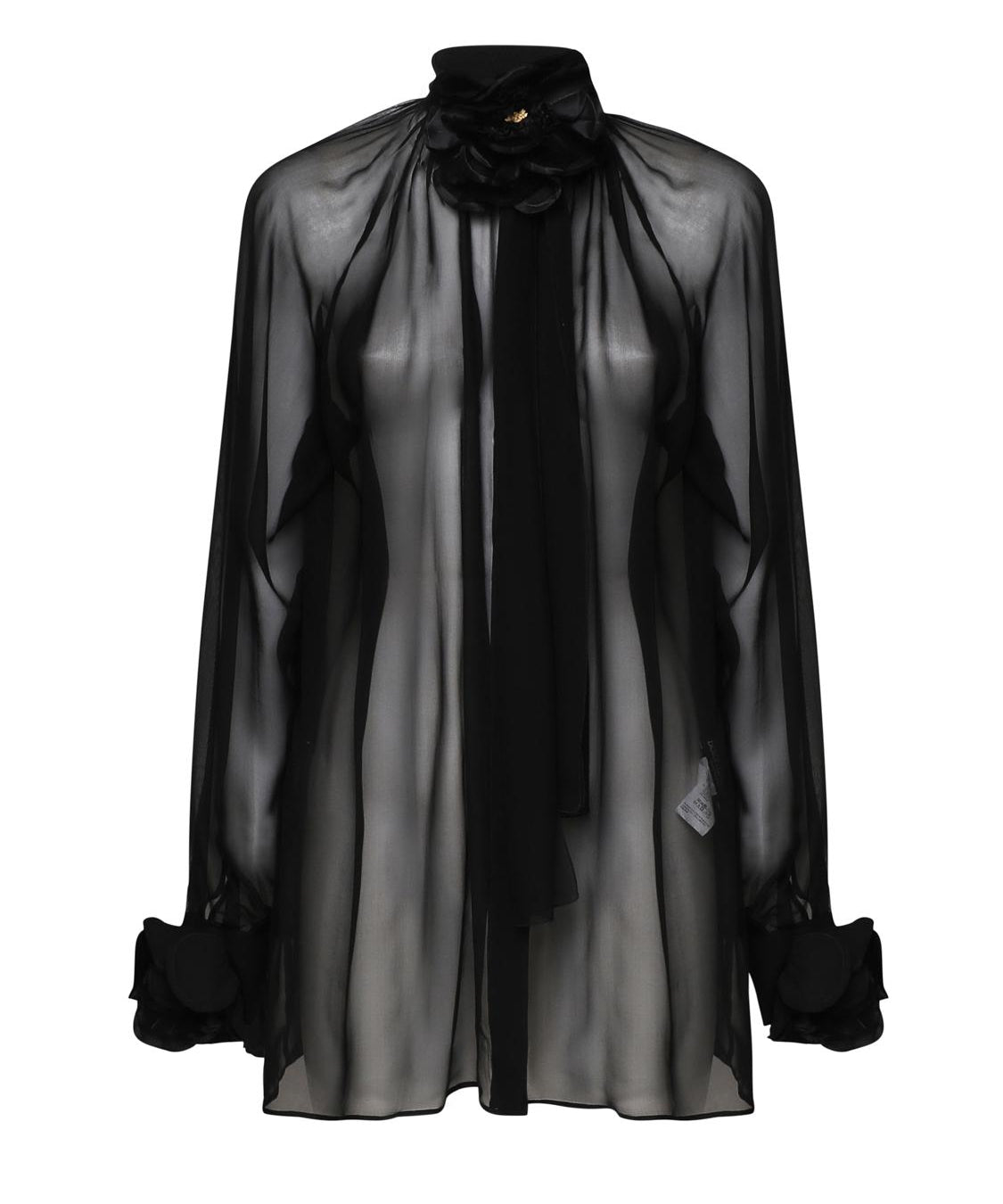 Camicia Rose di chiffon trasparente F5S25T FU1ATN0000 DOLCE & GABBANA 