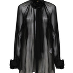 Camicia Rose di chiffon trasparente F5S25T FU1ATN0000 DOLCE & GABBANA 