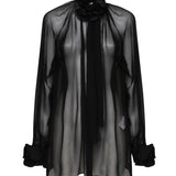 Camicia Rose di chiffon trasparente F5S25T FU1ATN0000 DOLCE & GABBANA 