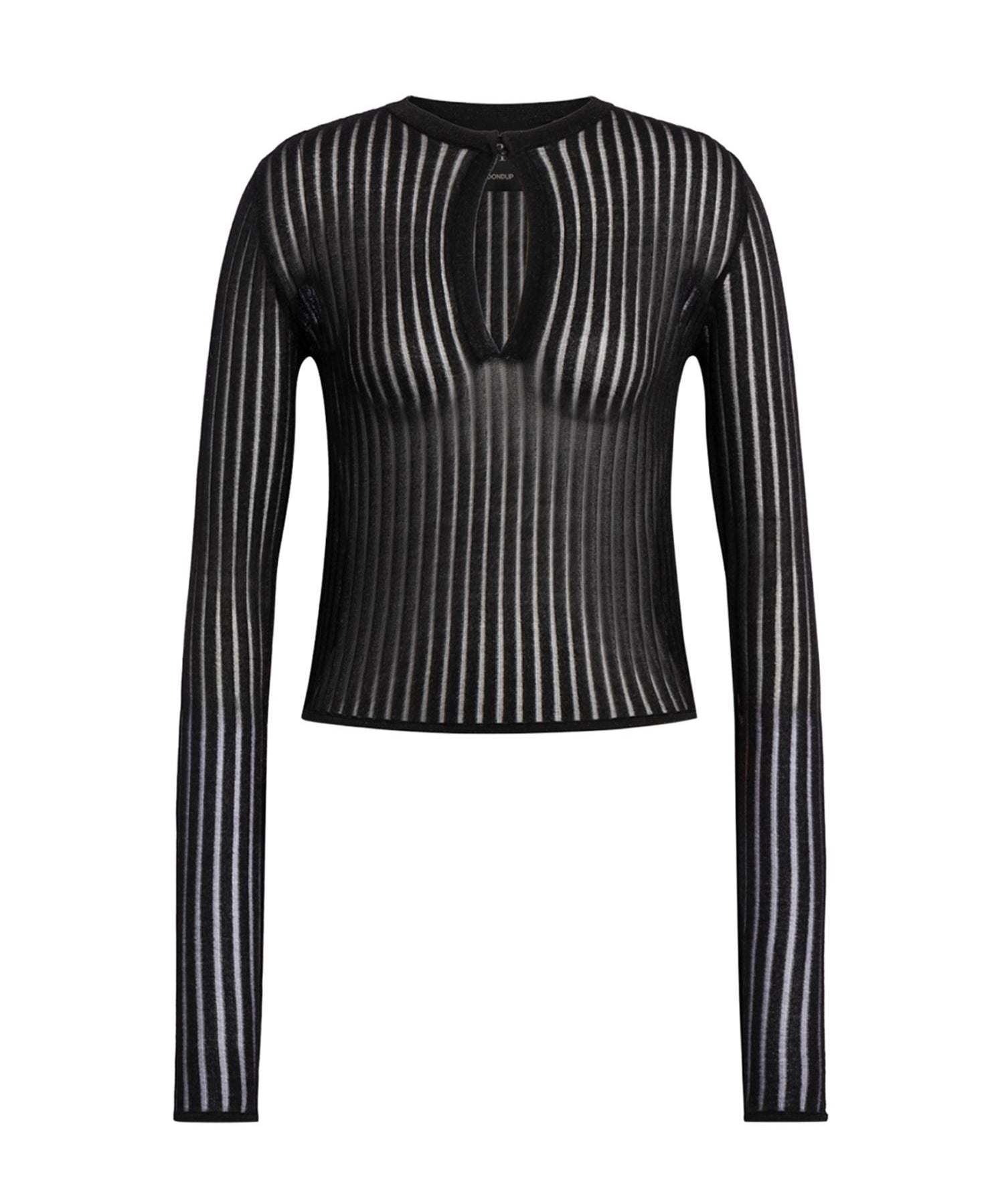 Maglia serafino in maglia lurex DT464 M01044D999 DONDUP 