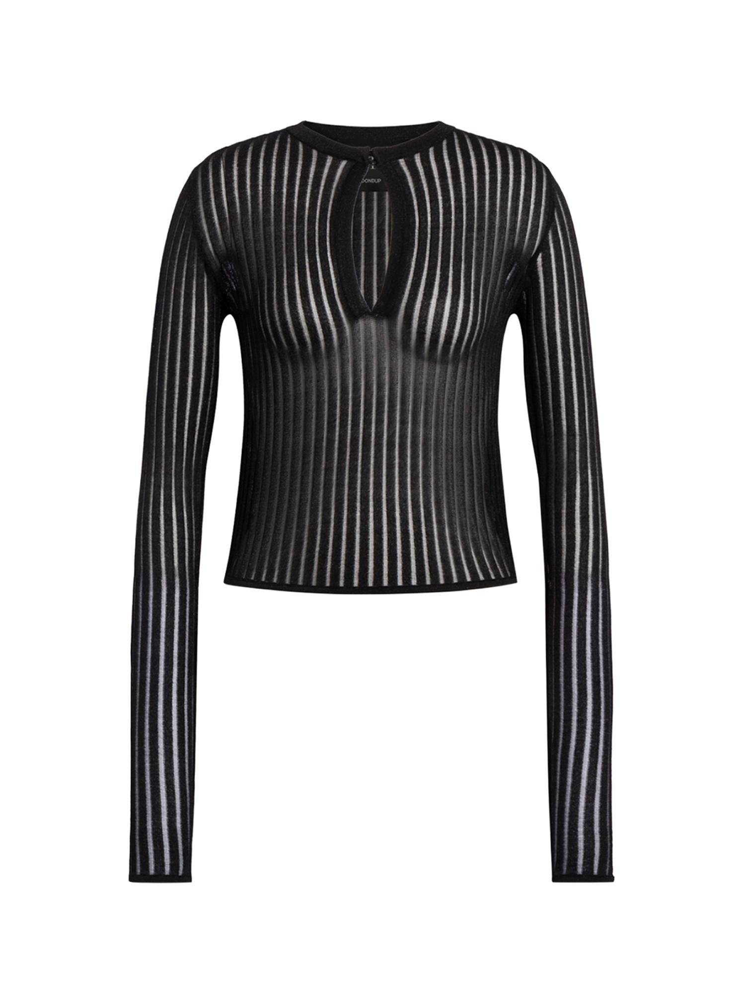Maglia serafino in maglia lurex DT464 M01044D999 DONDUP 