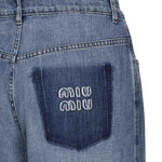 Jeans in denim con logo GWP394 17GGF0076 MIU MIU 