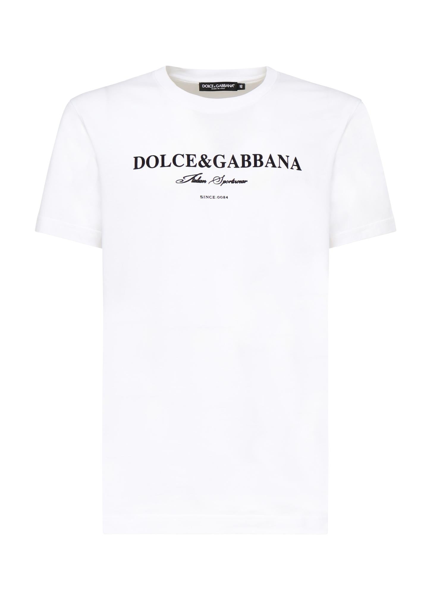 T-shirt con stampa Flock G8RN8T G7O9YW0800 DOLCE & GABBANA 