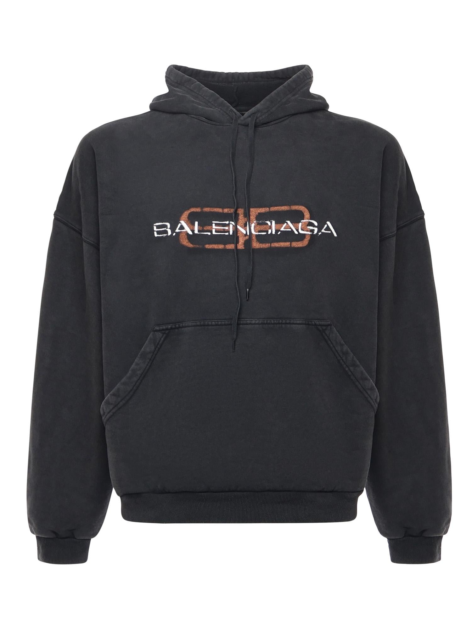 Hoodie "BB Icon Stencil" in pile dry 850349 TTVD71041 BALENCIAGA 