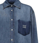 Camicia in denim con logo GWC125 17GGF0076 MIU MIU 
