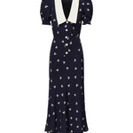 Abito con stampa fiocchi e colletto FABX4113F4595 1844 ALESSANDRA RICH 