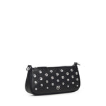 Borsa a spalla piccola Half Moon Horizontal in pelle con strass 105914 A2XQZ99N PINKO 