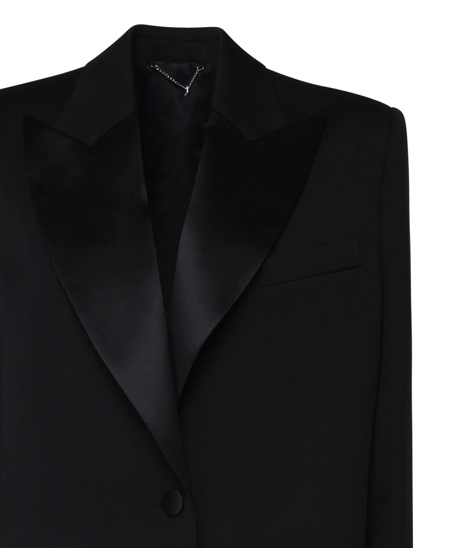Blazer con rever in satin 1457208001 BLACK MAGDA BUTRYM 