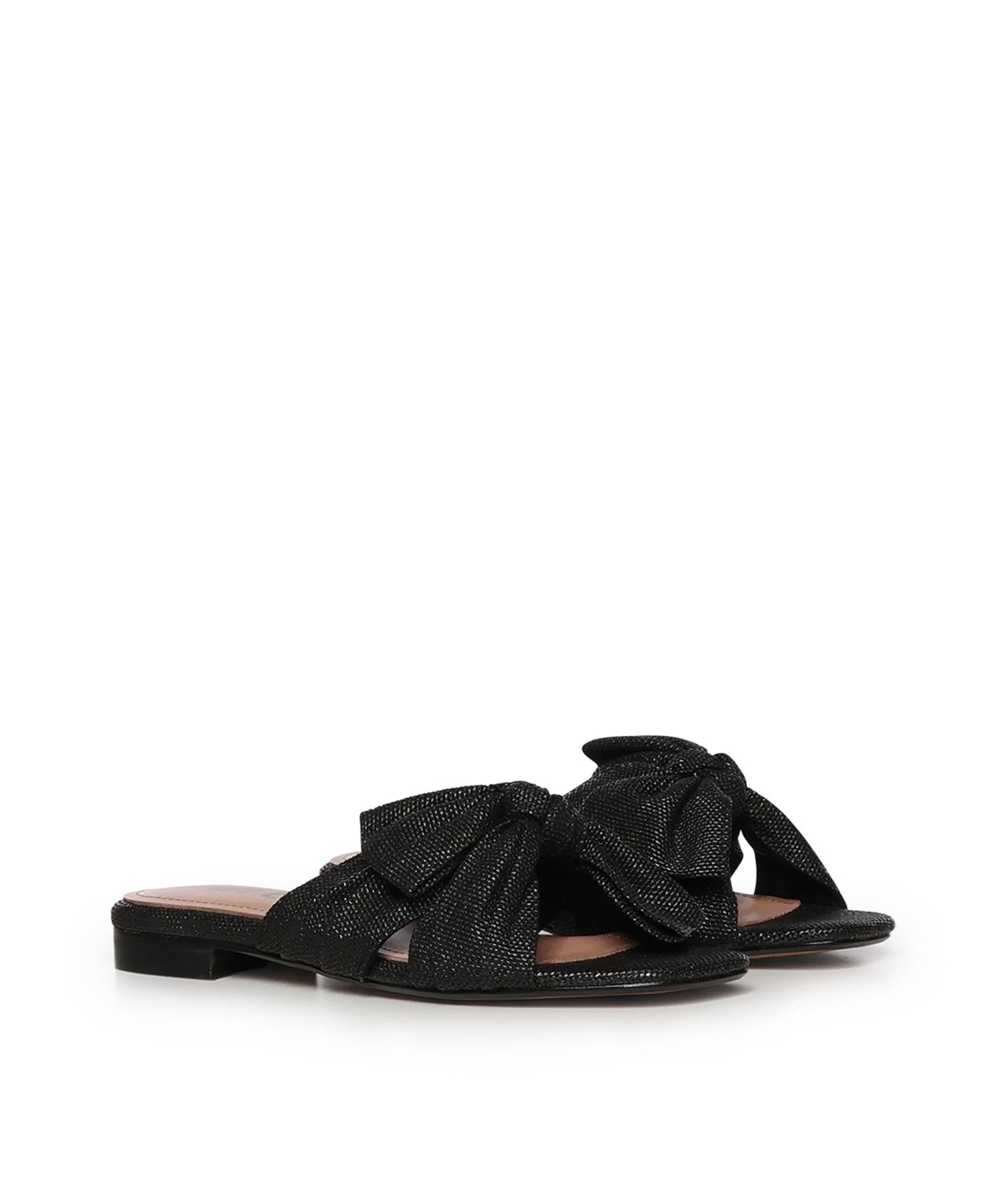 Sandali Karsie con fiocco<BR/> 884Z69HG NEGRO BIBI LOU 