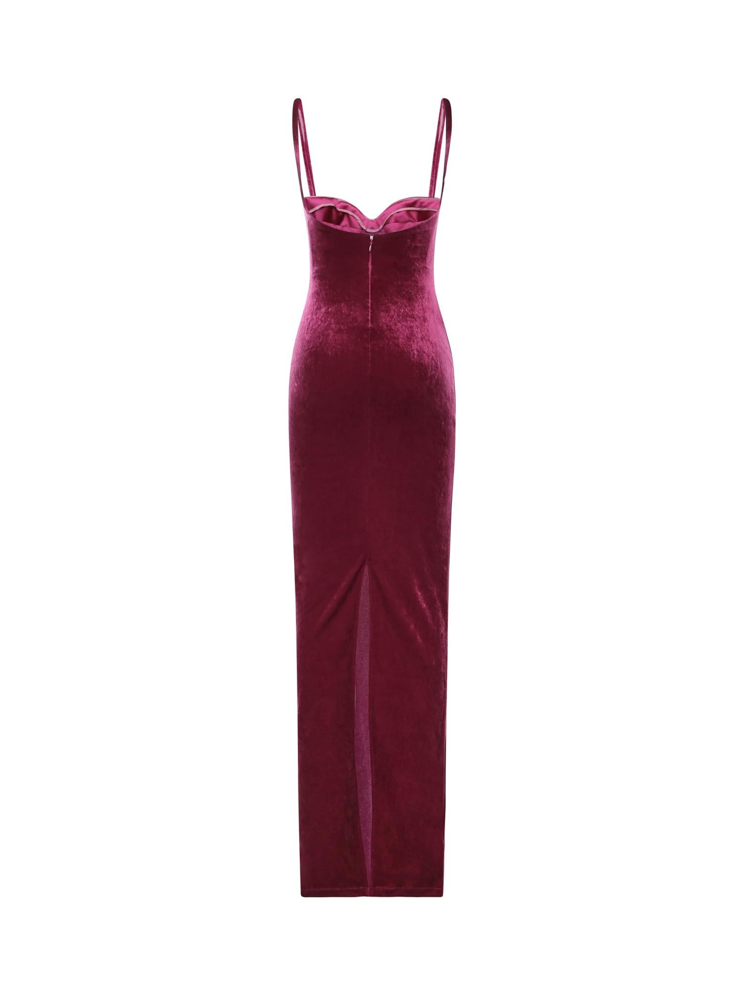 Abito bustier in jersey di velluto 794452 TKQ225061 BALENCIAGA 