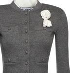 Cardigan con fiori AW25010CB GR SELF-PORTRAIT 