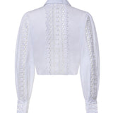 Camicia cropped Devi in voile di cotone 261200 WHITE CHARO RUIZ 
