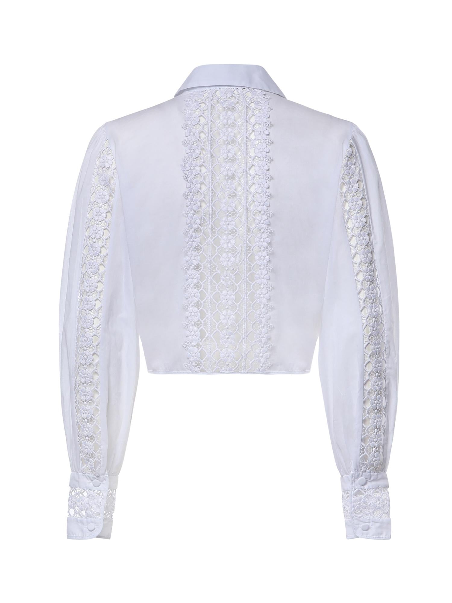 Camicia cropped Devi in voile di cotone 261200 WHITE CHARO RUIZ 