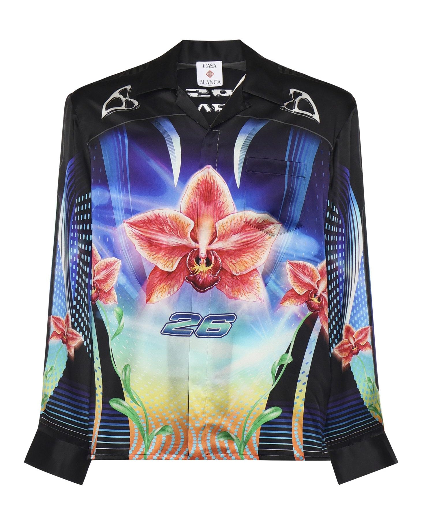 Camicia Orchid Racer in seta MSP26SH006 02 CASABLANCA 