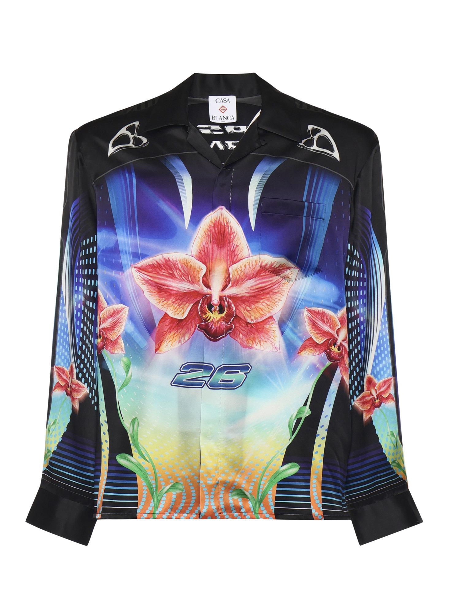 Camicia Orchid Racer in seta MSP26SH006 02 CASABLANCA 