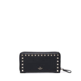 Portafoglio con zip Rockstud 7W2P0645 VSH0NO VALENTINO GARAVANI 