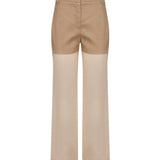 Pantaloni in lino e organza 104698 A2EEL31 PINKO 