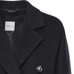 Cappotto double in lana e cashmere 26AL211 NERO ALISHEVA 
