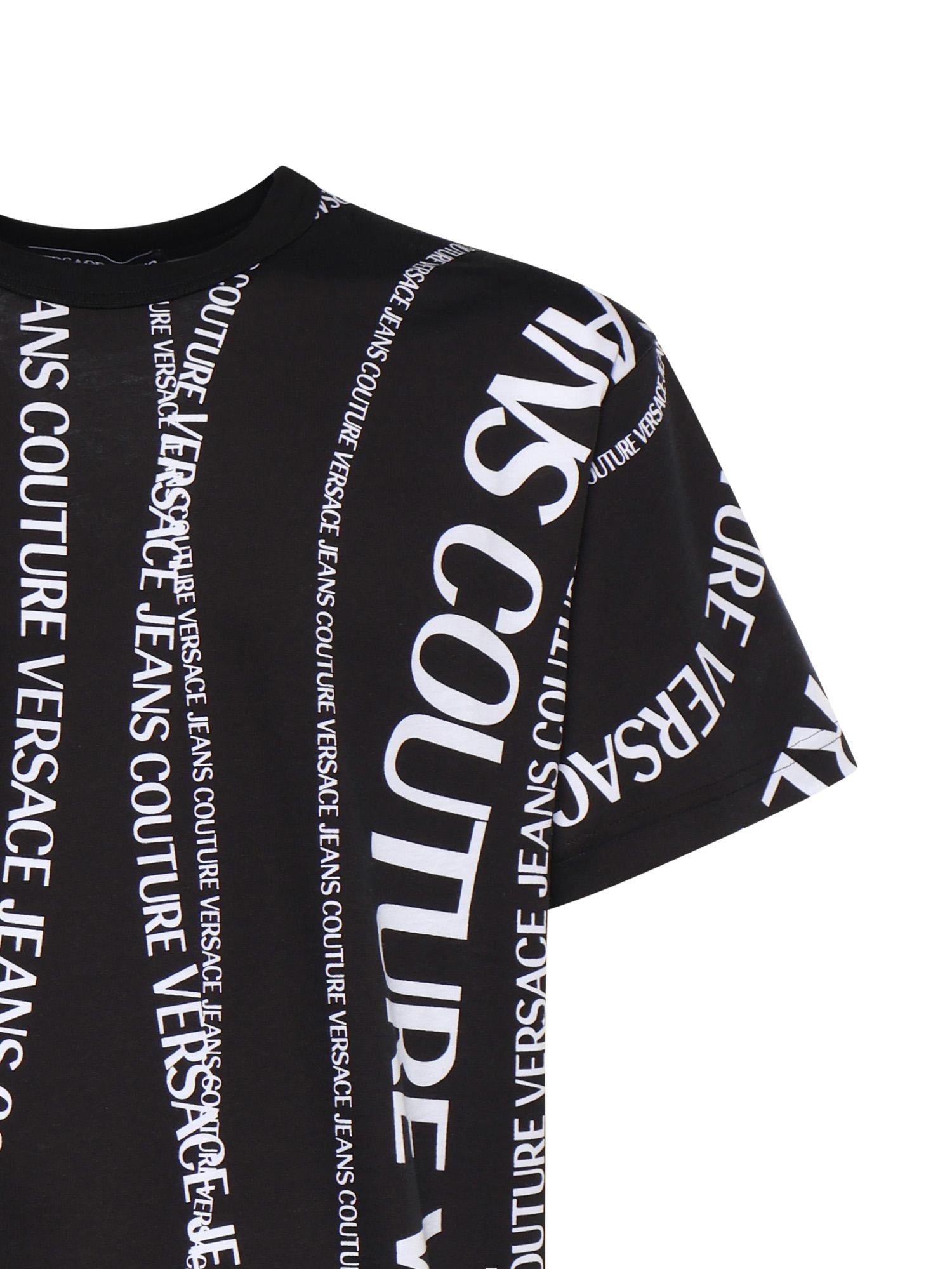 T-shirt in jersey di cotone con stampa 80GAH6R0 JS555L01 VERSACE JEANS COUTURE 