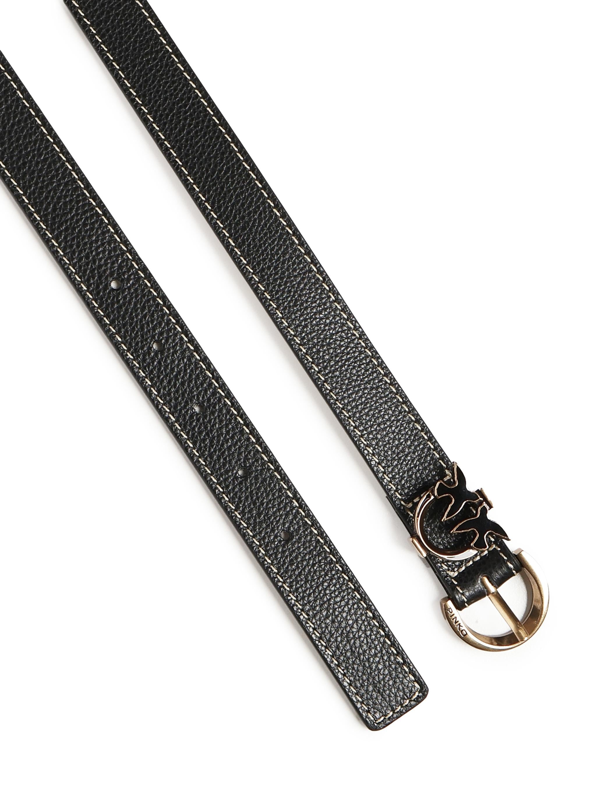 Cintura in pelle con logo<BR/> 102820 A158Z99Q PINKO 