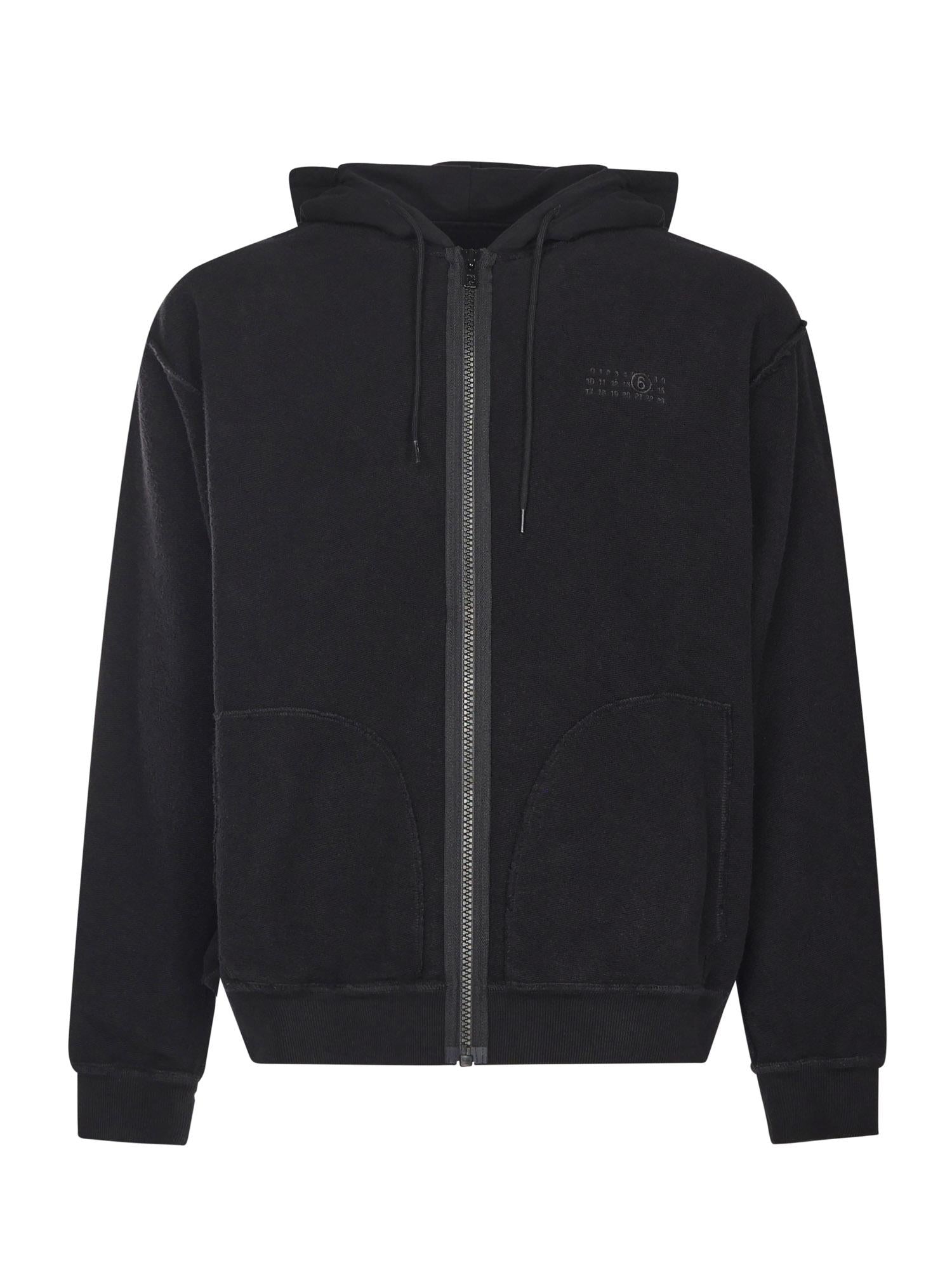 Felpa con zip e logo SH0HG0006 M25014900 MM6 Maison Margiela 