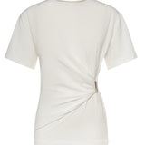 T-shirt Mary con drappeggio 106455 A35DZ05 PINKO 
