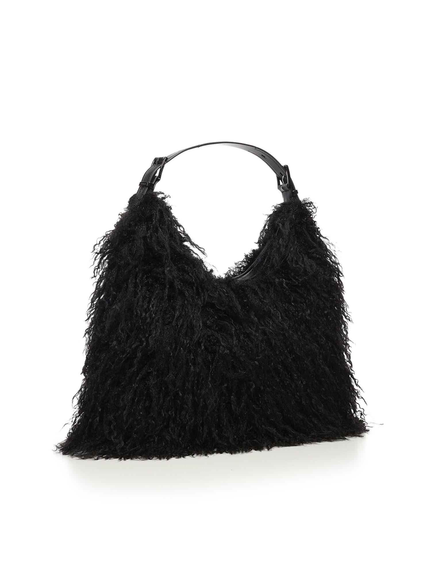 Borsa a spalla Nolita in shearling 30F5UY5H7F 001 MICHAEL MICHAEL KORS 