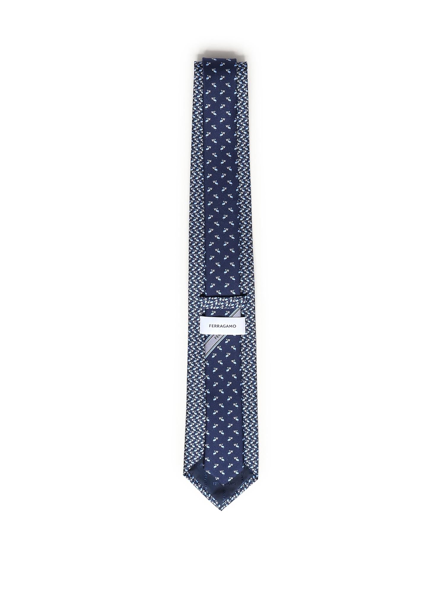 Cravatta in seta con stampa 351314 788921001 FERRAGAMO 
