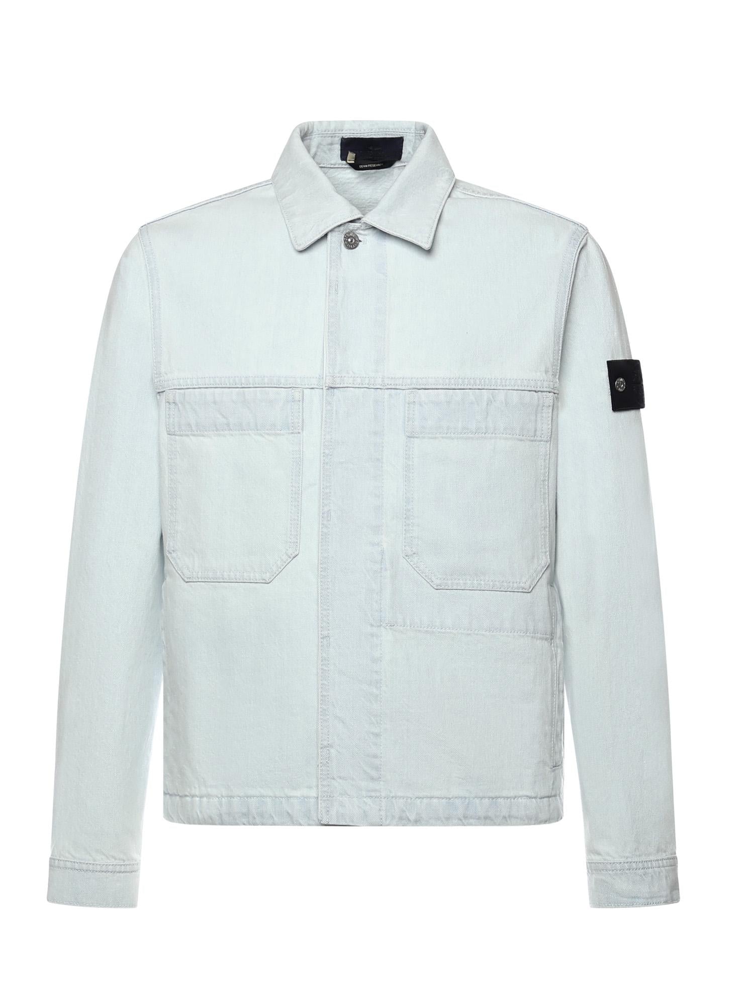 Giacca in denim con logo L1S144100006 S00J9VJ203 STONE ISLAND 