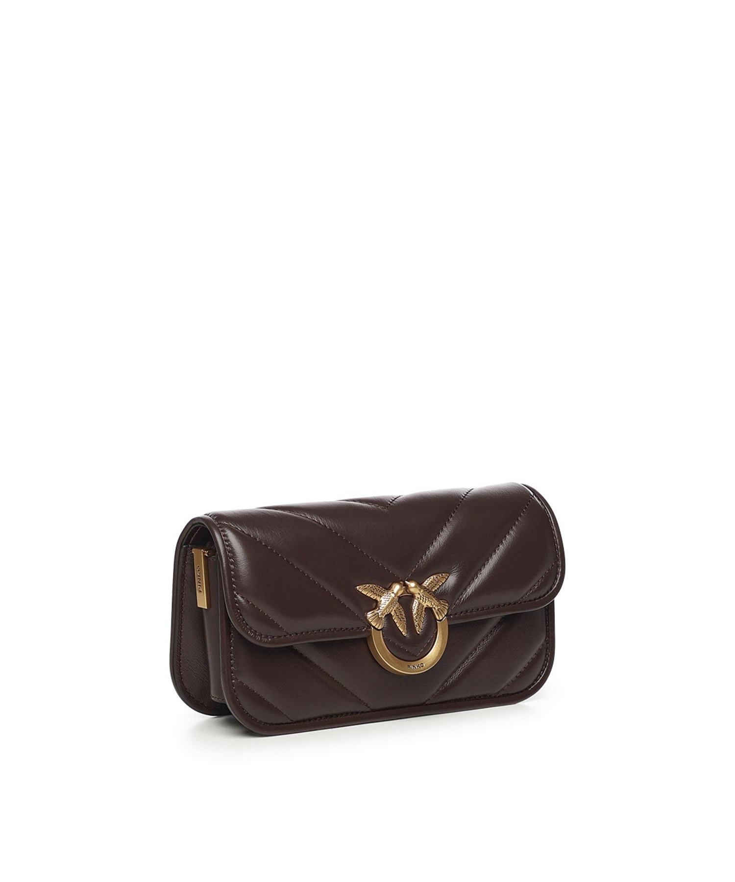 Borsa Love Box Horizontal in pelle chevron 105083 A2W2LA7Q PINKO 
