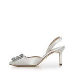 Slingback Hangisli in raso 4190698 1205 MANOLO BLAHNIK 