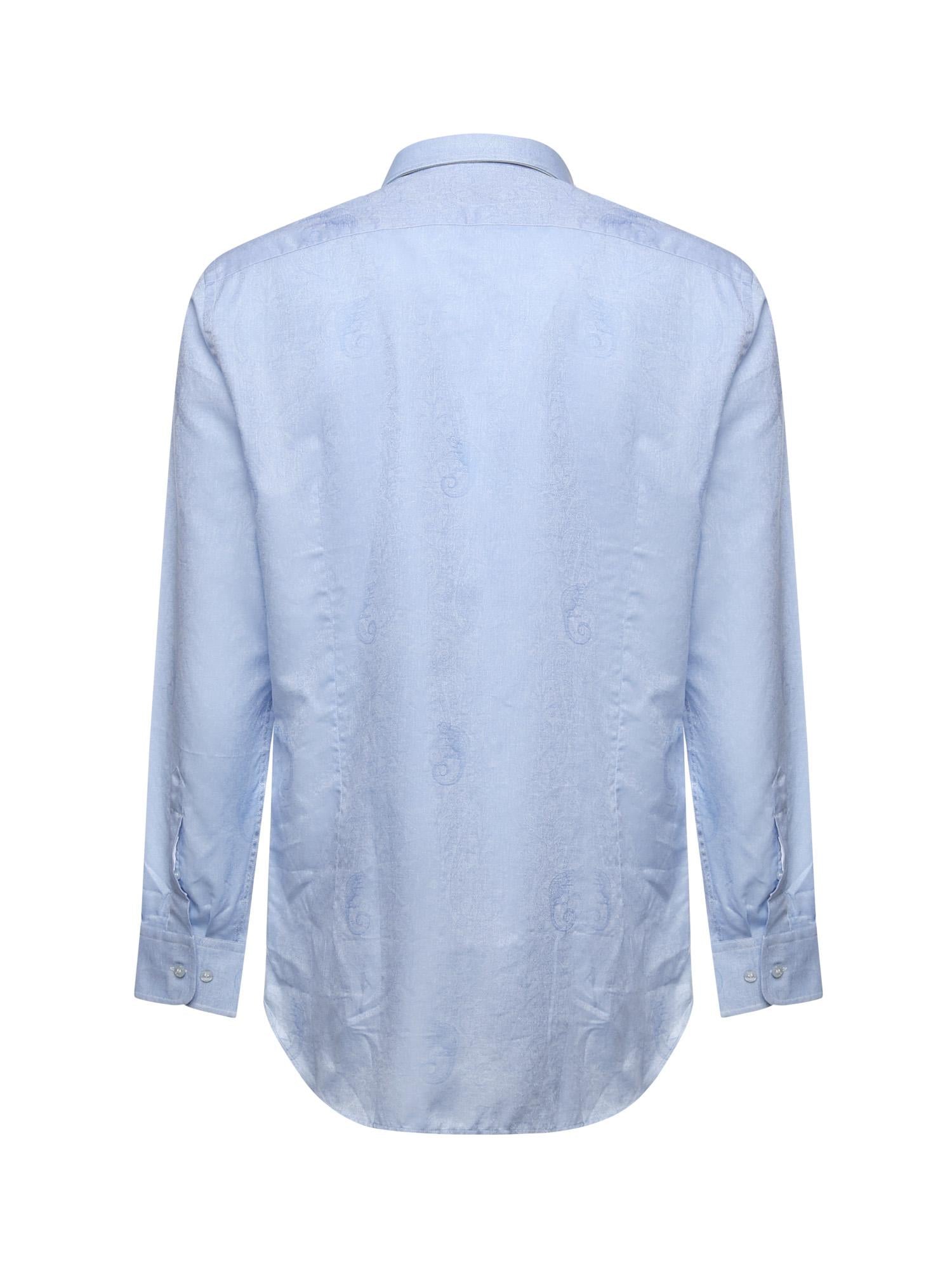 Camicia in cotone e jacquard con stampa gechi MRIB0001 99TJ590B0028 ETRO 