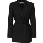 Blazer in tela di lana con cintura 2521046101600 004 MAX MARA 
