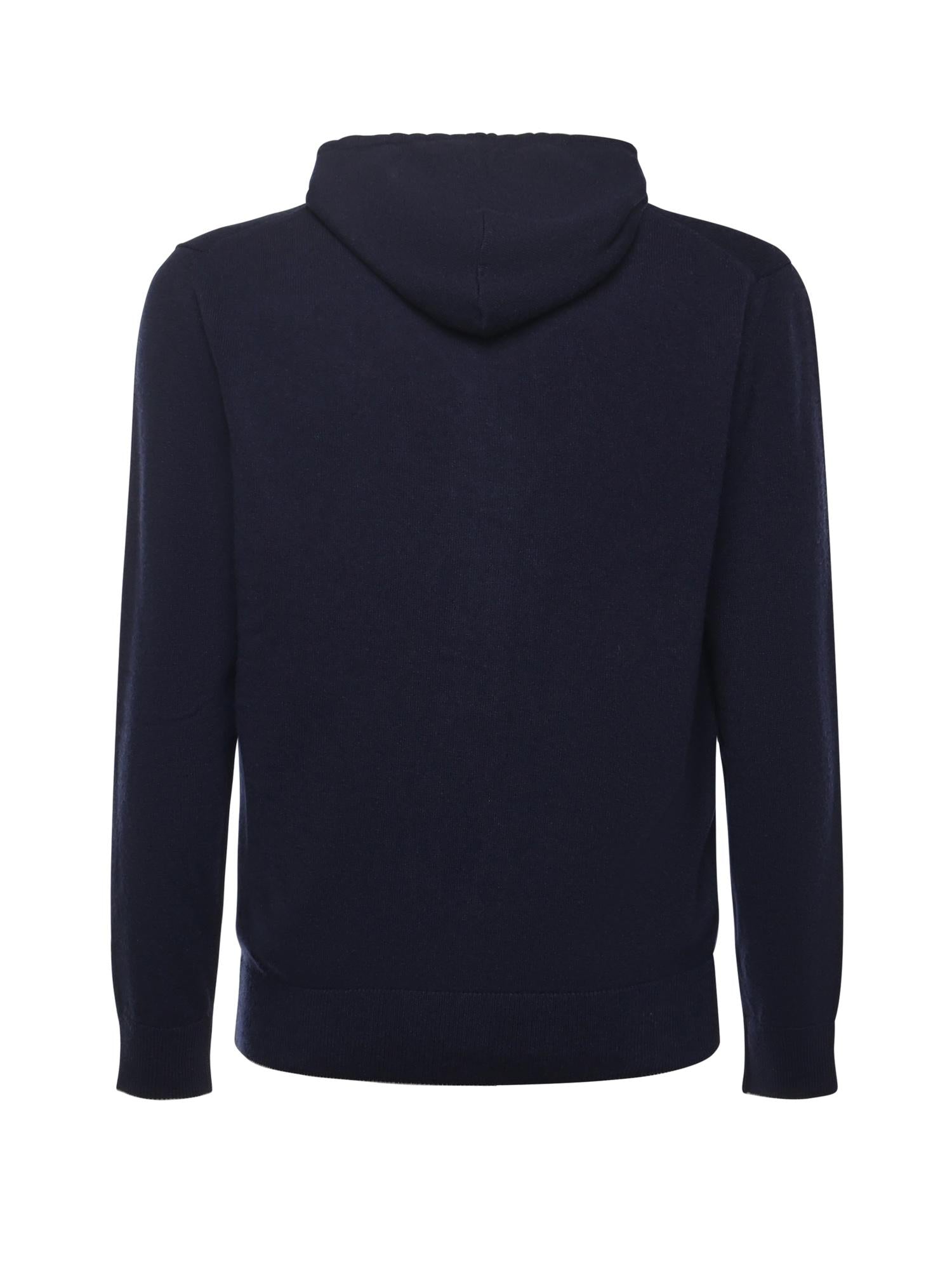 Felpa con zip in cashmere L76MAGL20MAG0L013 11-13 ELEVENTY 