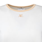 T-shirt Signature Contrast in cotone con logo 125JTS017JS0203 B256 COURREGES 