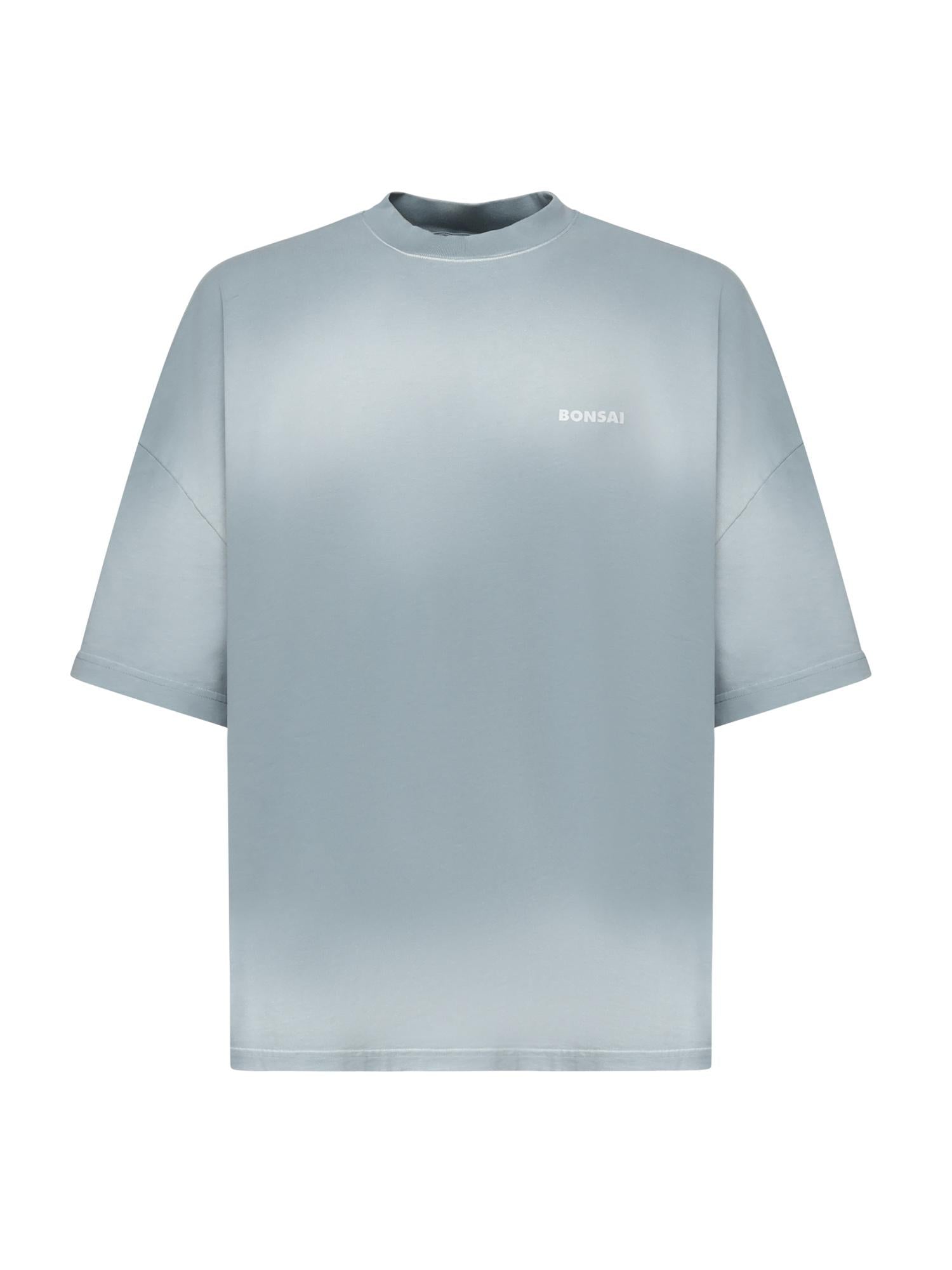 T-shirt spray con logo TS003001 BLUWHT BONSAI 