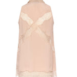 Top con scollo all'americana e pizzo 106263 A32YQ35 PINKO 