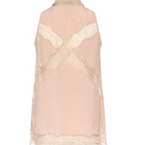 Top con scollo all'americana e pizzo 106263 A32YQ35 PINKO 