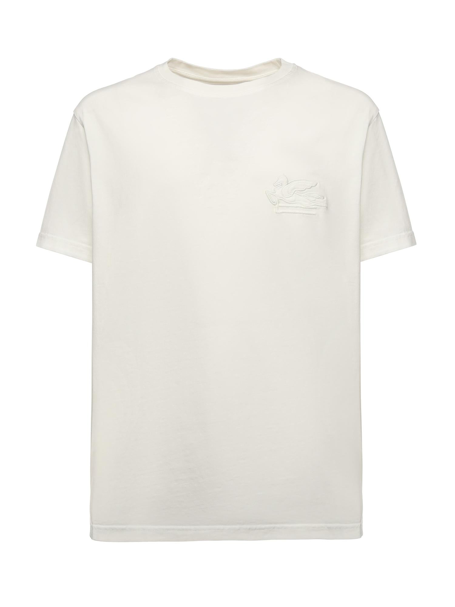 T-shirt in cotone con ricamo Pegaso MRMA0007 AR233W0800 ETRO 