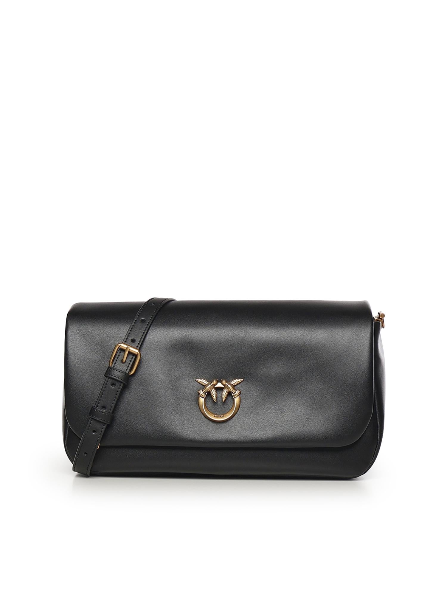 Borsa a tracolla Love Bag Click Soft Horizontal Handle in pelle 106178 A0QOZ99Q PINKO 