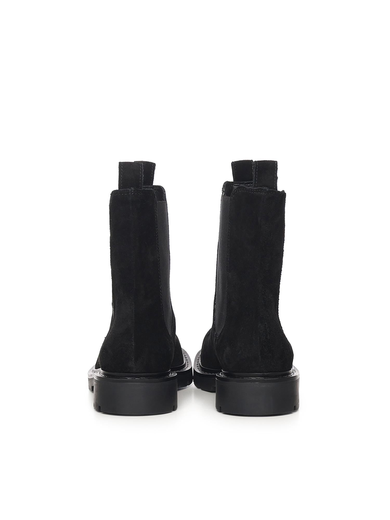 Stivaletti Chelsea in camoscio A56088 NERO CARMENS 