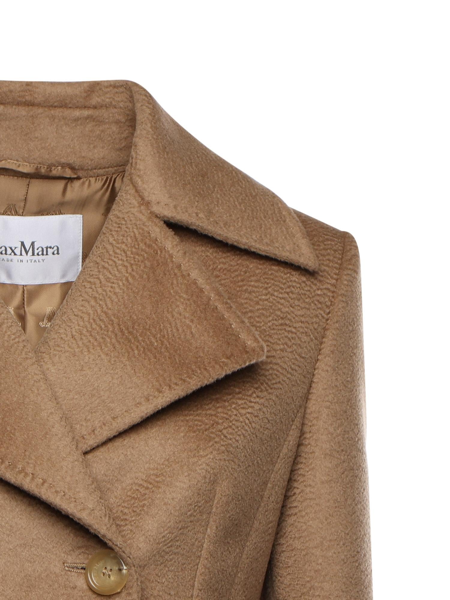 Cappotto lungo in drap di cammello zibellinato 2521016142600 001 MAX MARA 