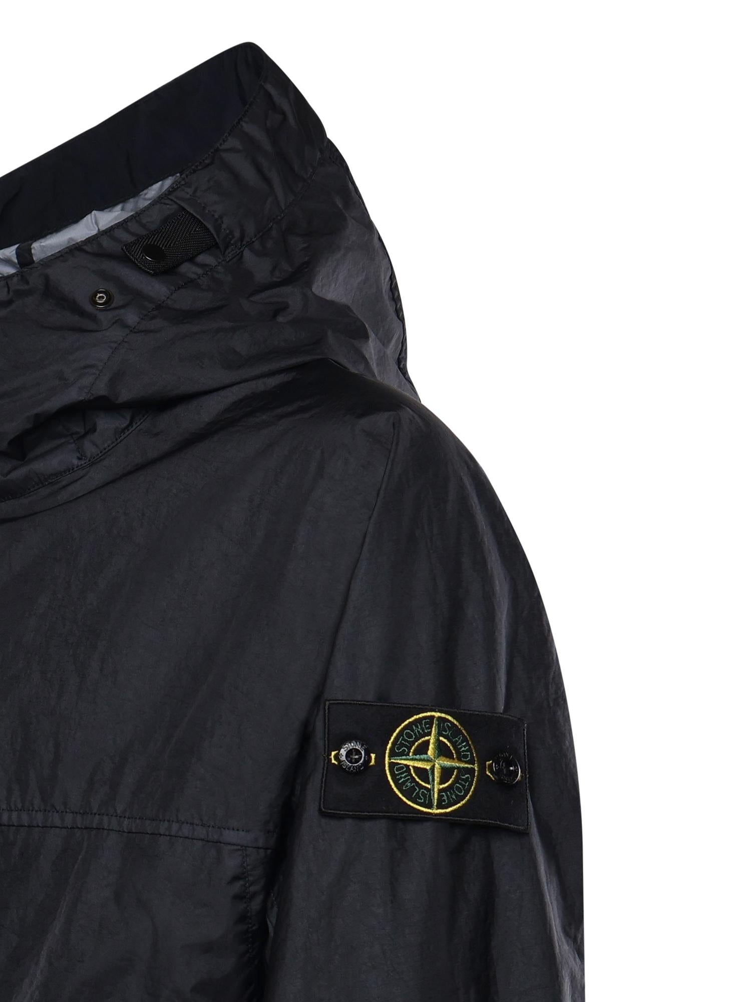 Giacca con cappuccio in nylon con logo L1S154100004 S0A21V0020 STONE ISLAND 