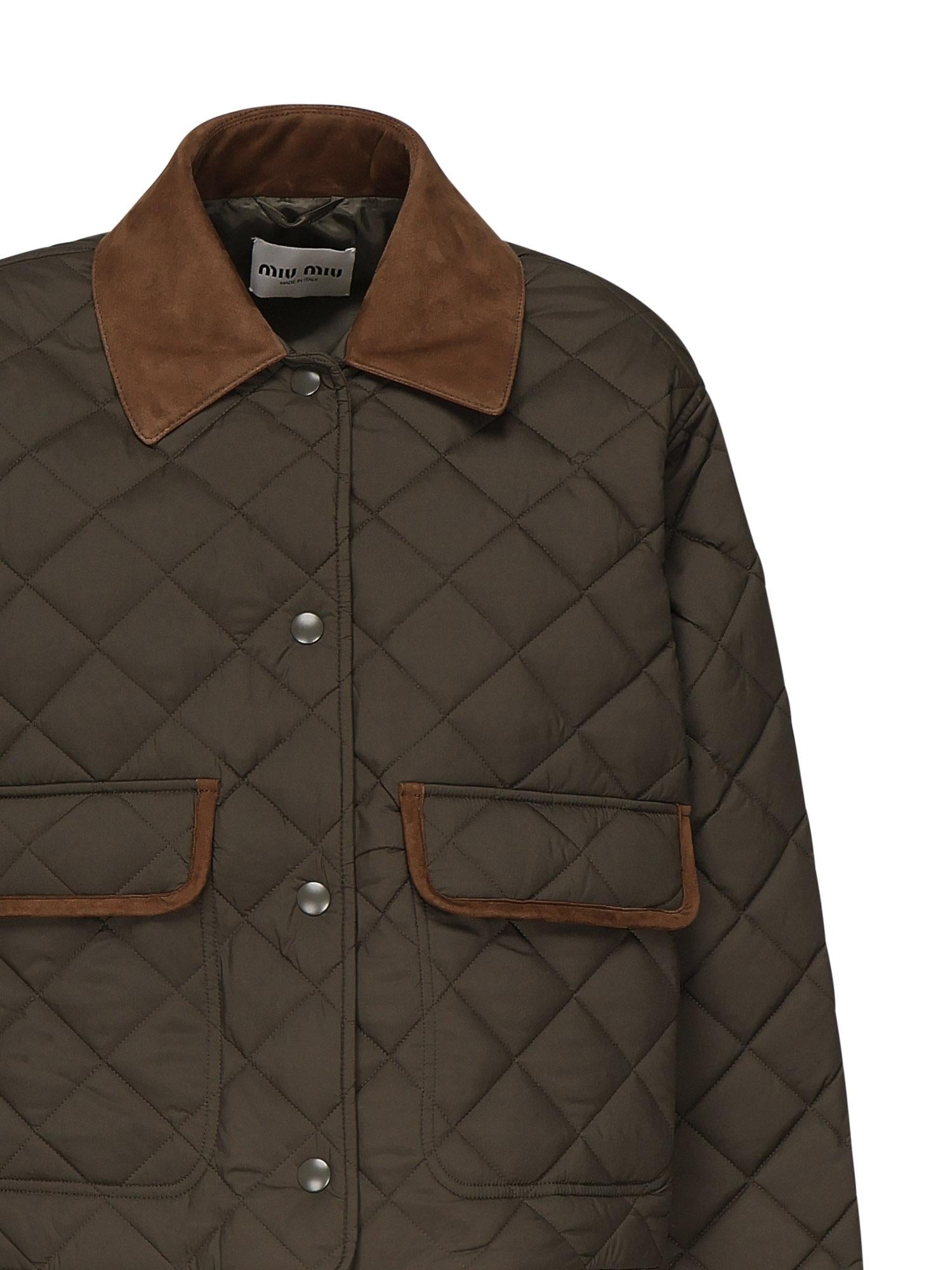 Giubbotto trapuntato con finiture a contrasto<BR/> ML1310 17OOF0161 MIU MIU 