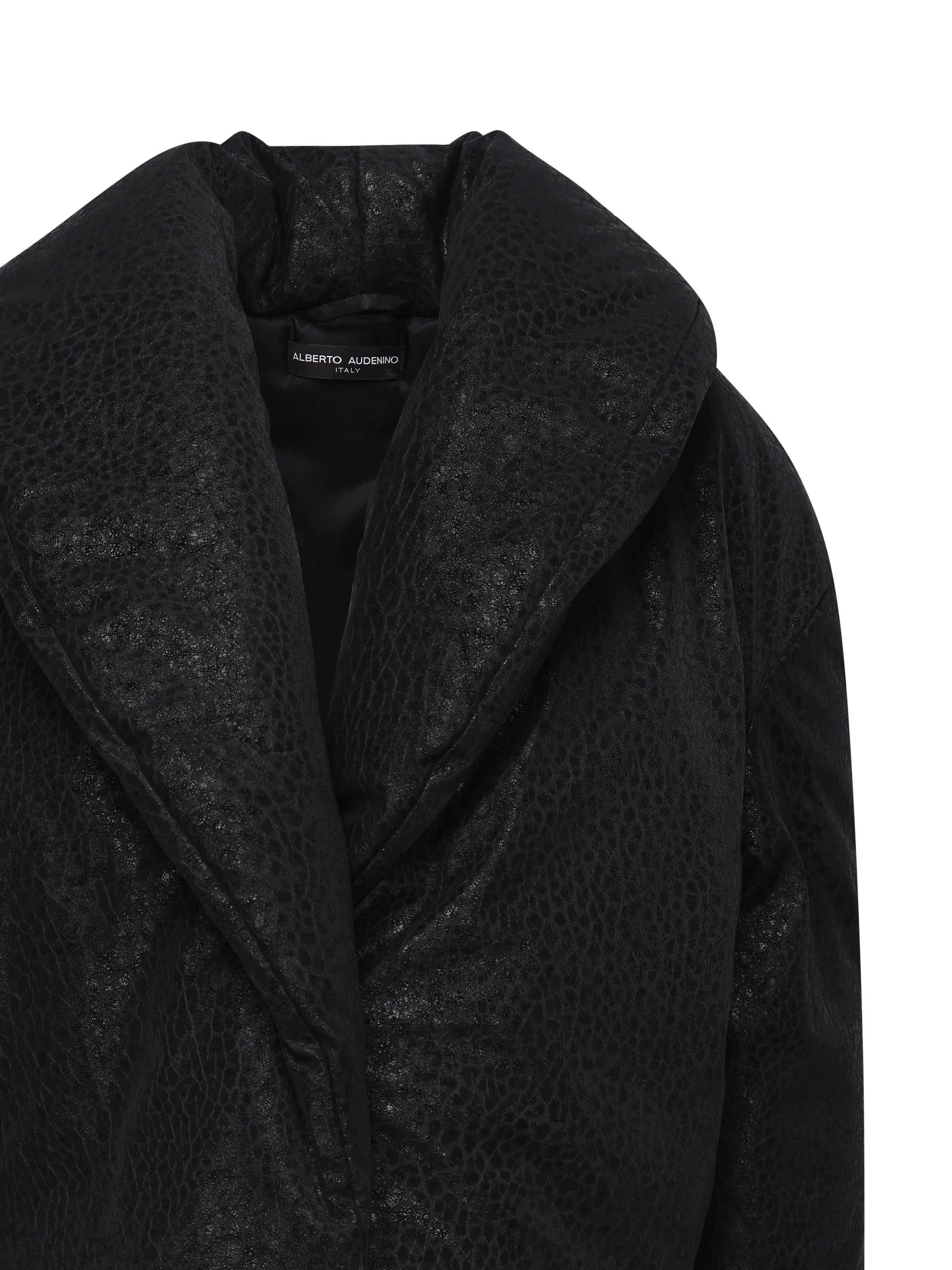 Giacca effetto pelle martellata AUW4PUFF BLACK ALBERTO AUDENINO 