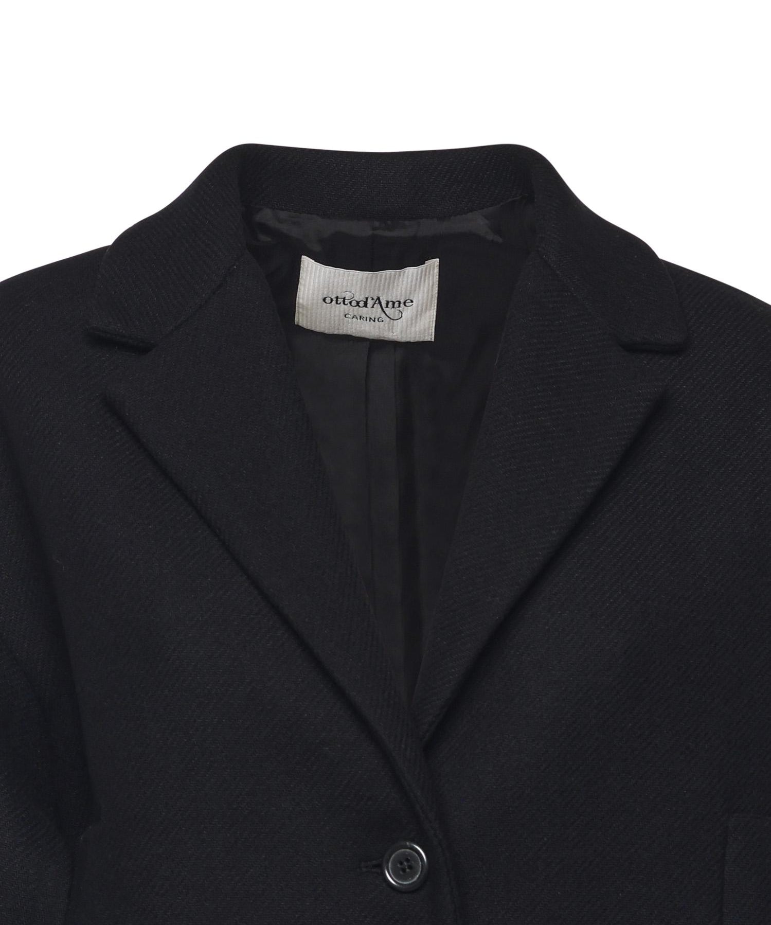 Cappotto midi in misto lana<BR/> DJ0014 NERO OTTOD'AME 