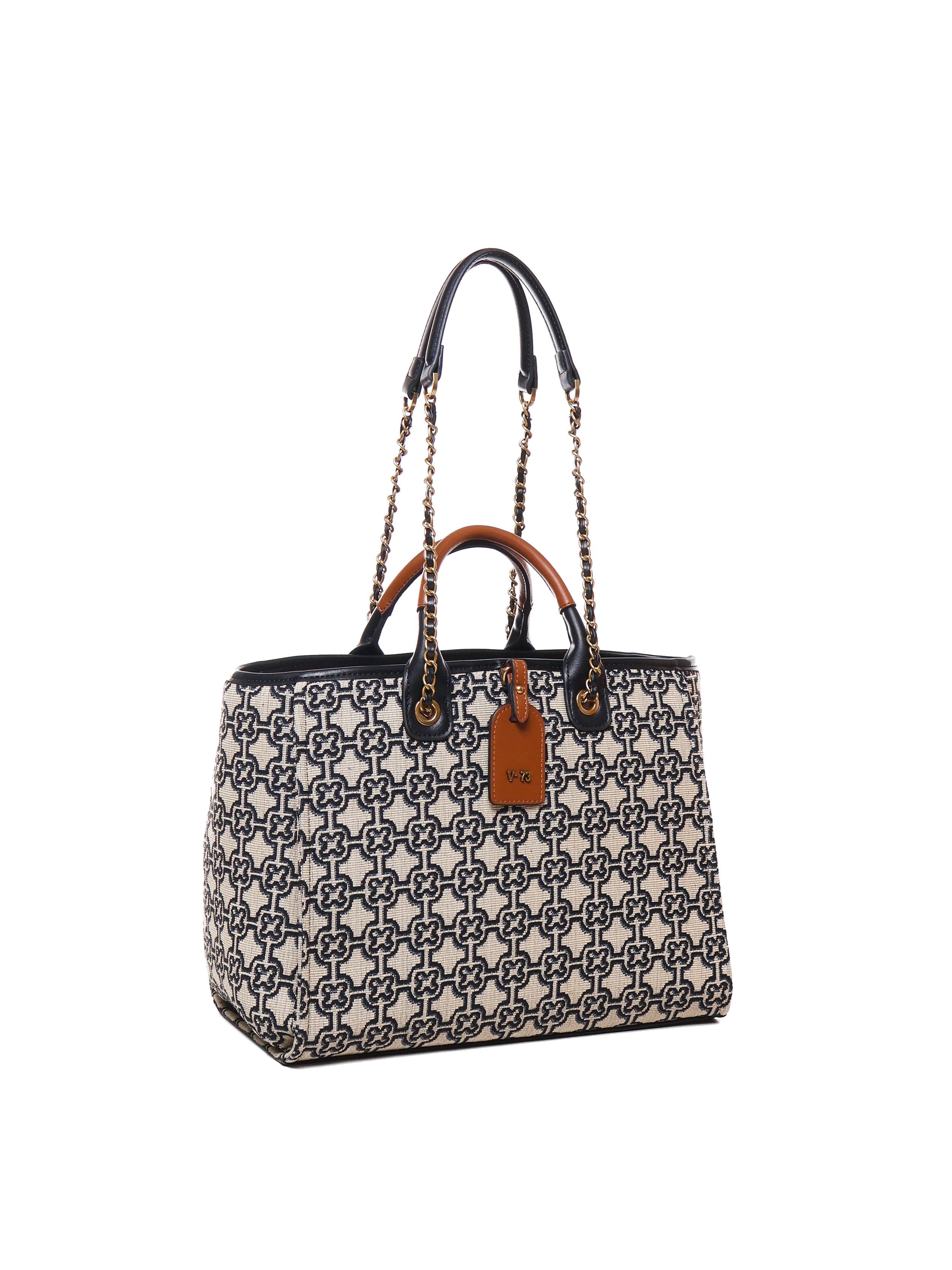 Borsa shopping Harriet<BR/> 73BS8G201 HARRIETNATUR/MULTICOLOR V° 73 