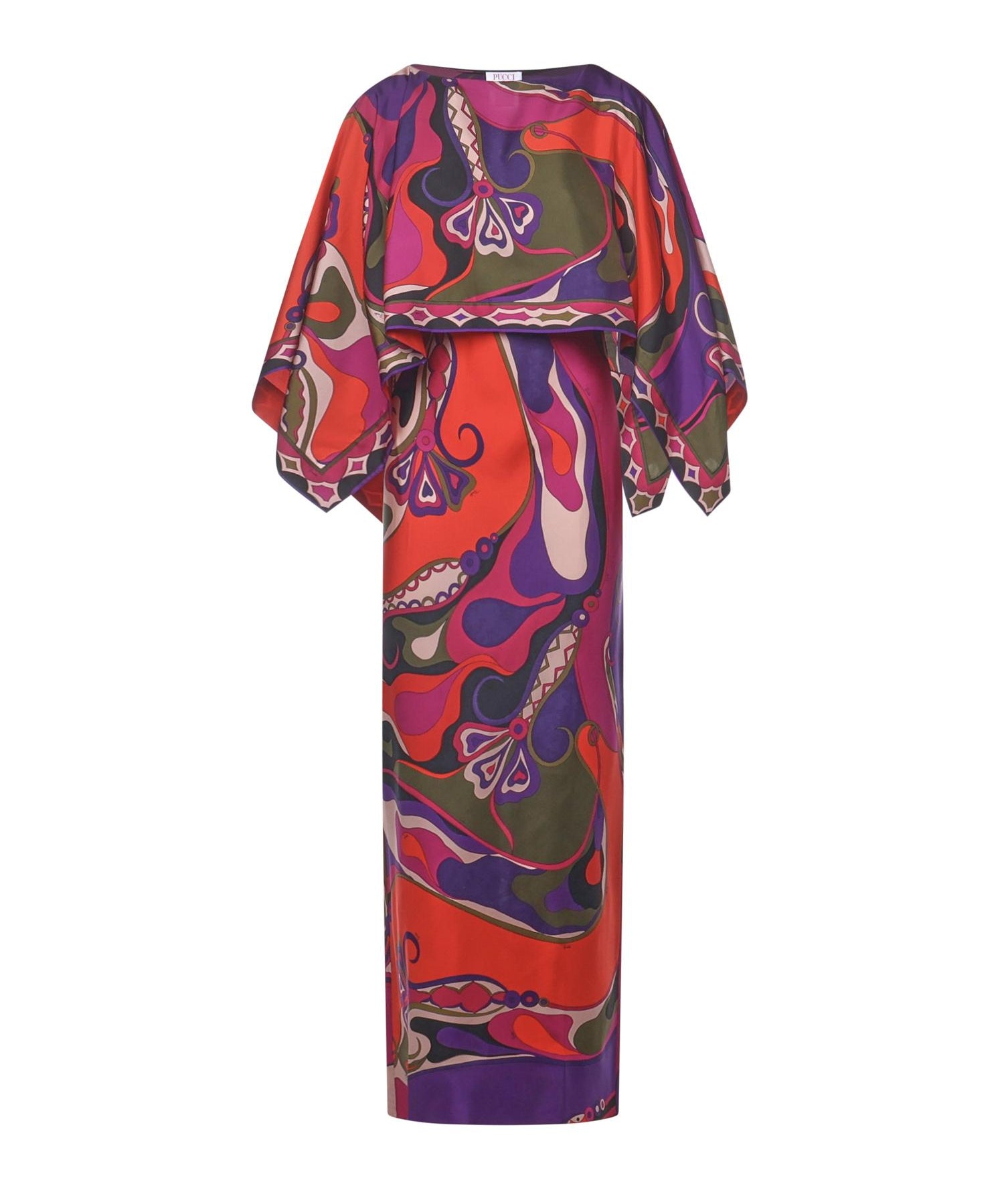 Abito lungo con stampa Orchidee 5URI30 5U731017 PUCCI 