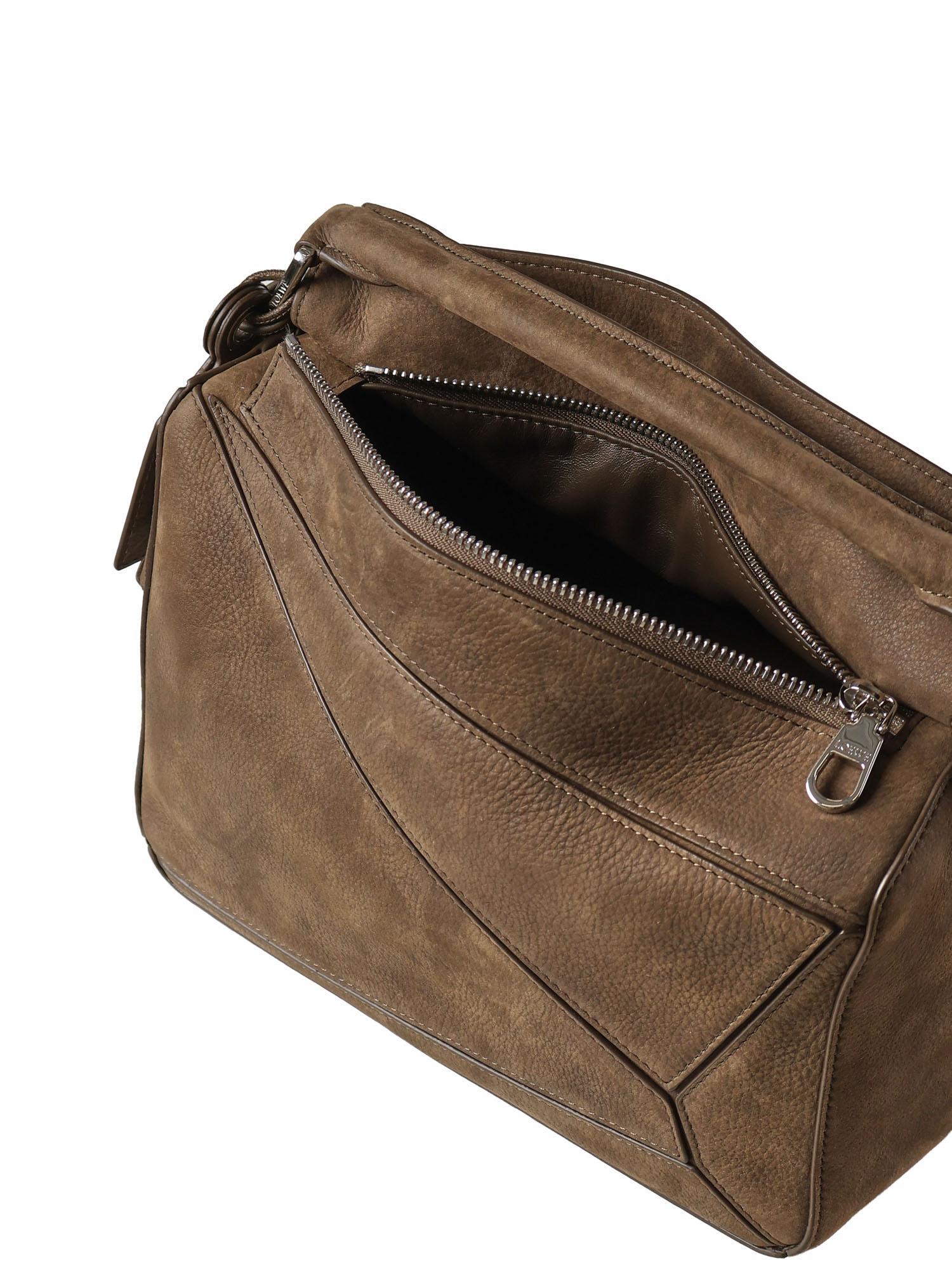 Borsa Featherlight Puzzle piccola in nabuk A510PLSX03 6423 LOEWE 