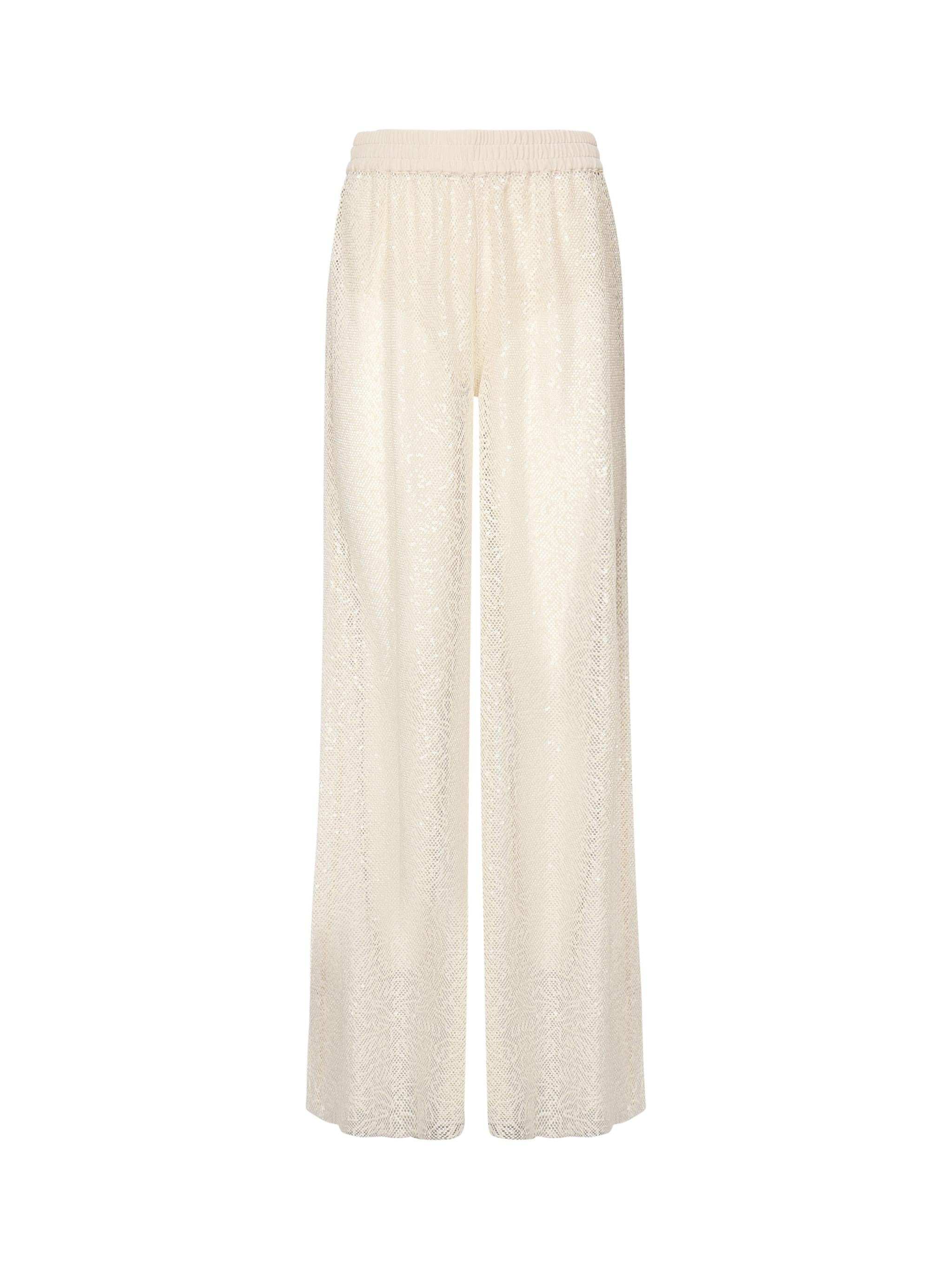 Pantaloni palazzo rete paillettes 105009 A2EXC03 PINKO 